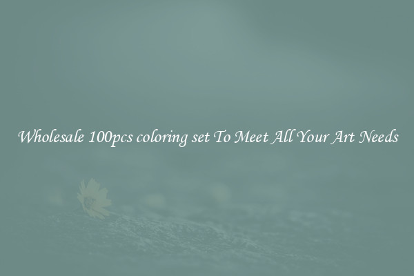 Wholesale 100pcs coloring set To Meet All Your Art Needs
