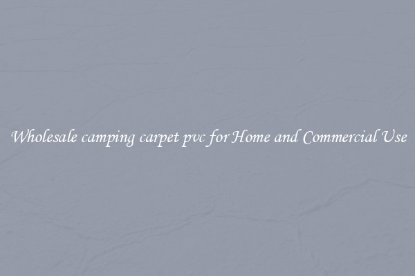 Wholesale camping carpet pvc for Home and Commercial Use