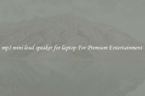 mp3 mini loud speaker for laptop For Premium Entertainment 