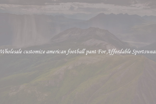 Wholesale customize american football pant For Affordable Sportswear