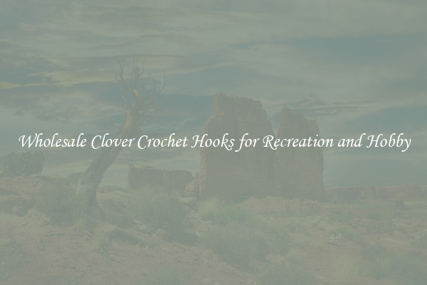 Wholesale Clover Crochet Hooks for Recreation and Hobby
