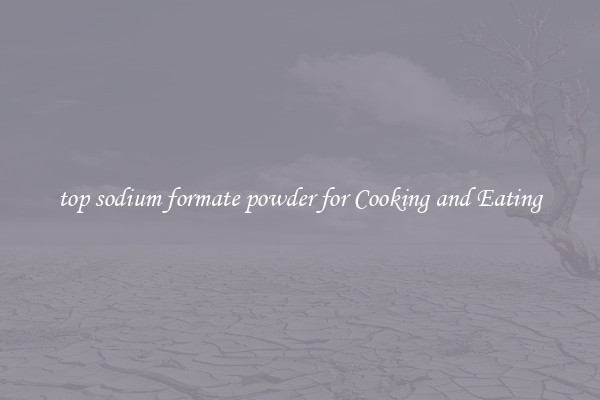 top sodium formate powder for Cooking and Eating