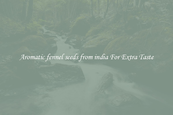 Aromatic fennel seeds from india For Extra Taste