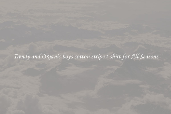 Trendy and Organic boys cotton stripe t shirt for All Seasons