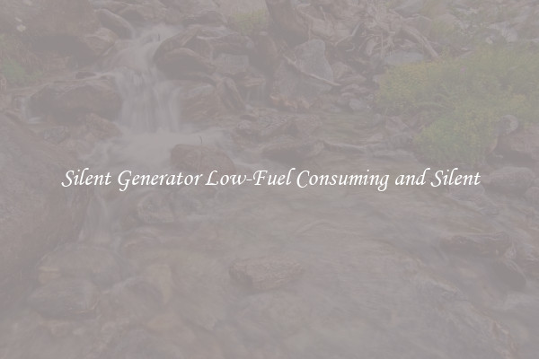 Silent Generator Low-Fuel Consuming and Silent