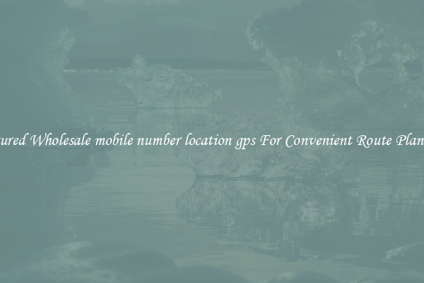 Featured Wholesale mobile number location gps For Convenient Route Planning 