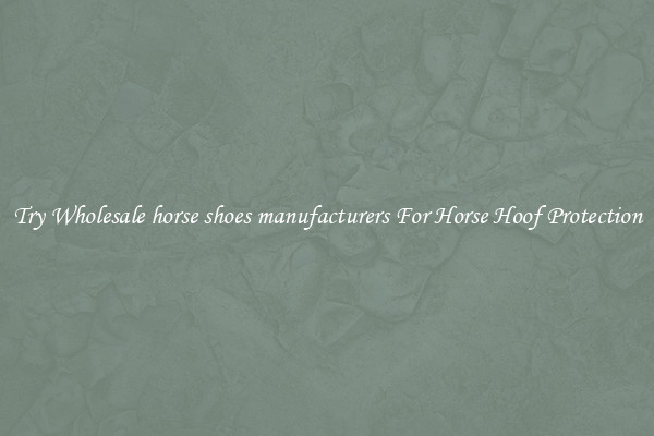 Try Wholesale horse shoes manufacturers For Horse Hoof Protection