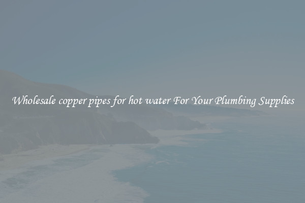 Wholesale copper pipes for hot water For Your Plumbing Supplies