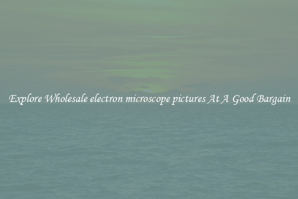 Explore Wholesale electron microscope pictures At A Good Bargain