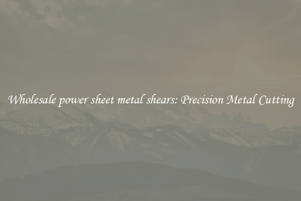 Wholesale power sheet metal shears: Precision Metal Cutting