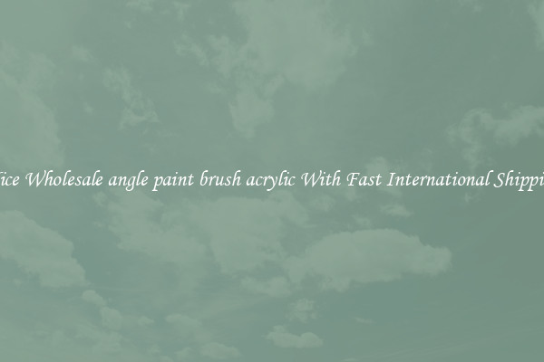 Nice Wholesale angle paint brush acrylic With Fast International Shipping
