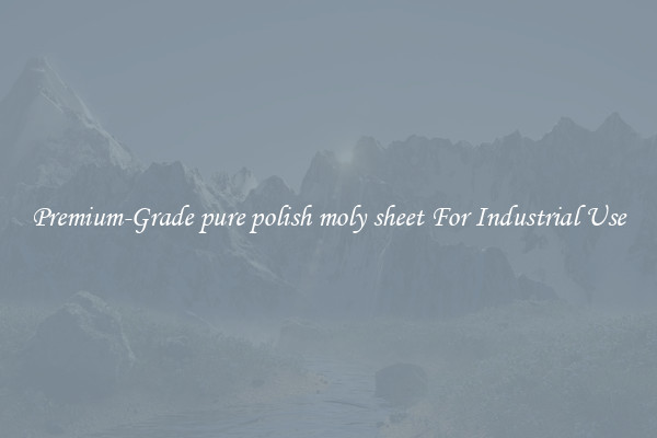 Premium-Grade pure polish moly sheet For Industrial Use